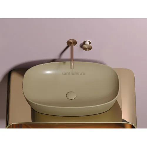 Умывальник CERAMICANOVA Element чаша накладная овальная (цвет Капучино Матовый) CN6049MC