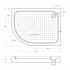 Душевой поддон акриловый 120х80 правосторонний BelBagno TRAY-BB-RH-120/80-550-15-W-R с сифоном