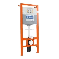Система инсталляции для подвесных унитазов BelBagno BB001-120 с кнопкой смыва BB014-SR-BIANCO