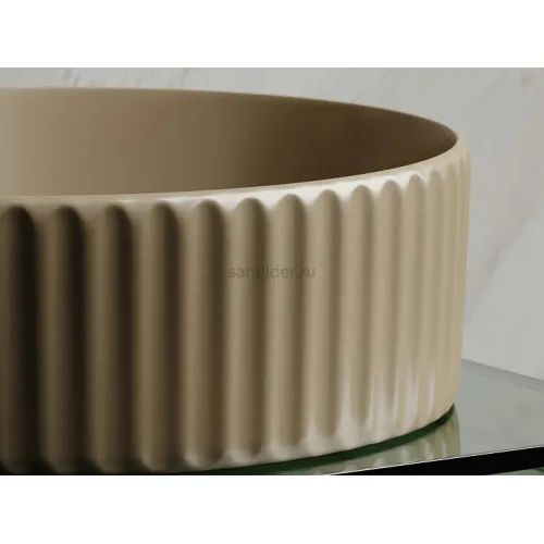 Умывальник CERAMICANOVA Element чаша накладная круглая (цвет Капучино Матовый) CN6057MC