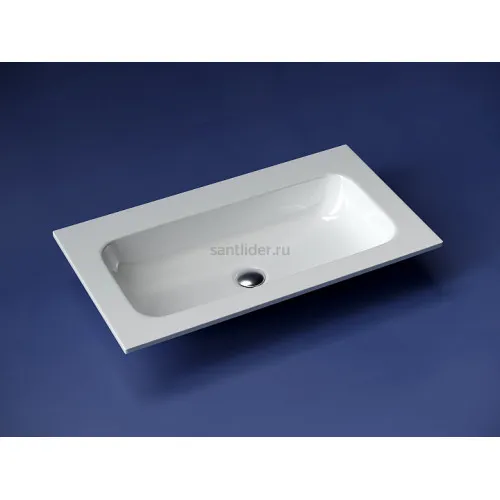Раковина накладная CERAMICANOVA Grace прямоугольная без отверстия под смеситель, цвет белый, CN7012wx
