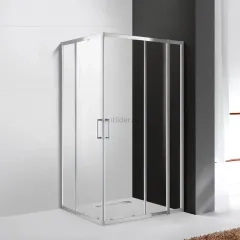 Душевой уголок Cezares MOLVENO-AH-21-100+20-C-Cr-IV, 120х100х195, профиль хром, стекло прозрачное