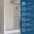 Душевая дверь шириной 151см BelBagno MARINO-2-BF-1-150-C-CR профиль хром, стекло прозрачное