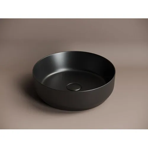 Умывальник CERAMICANOVA Element чаша накладная круглая  390 мм (цвет Чёрный Матовый) CN6022MB