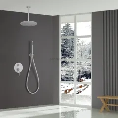 Душевая система ABBER Emotion AF8821W скрытого монтажа без излива, белый матовый