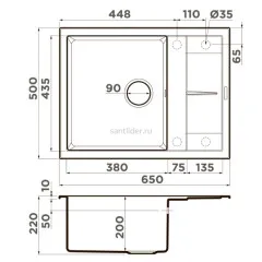 Мойка Omoikiri Sumi 65A-GB