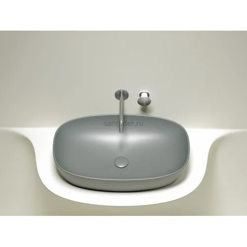 Умывальник CERAMICANOVA Element чаша накладная овальная (цвет Антрацит Матовый) CN6049MH