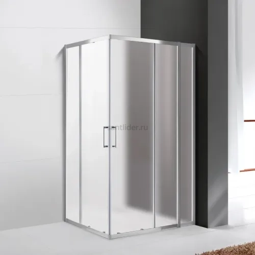 Душевой уголок Cezares MOLVENO-AH-21-100+30-P-Cr, 130х100х195, профиль хром, стекло Punto матовое