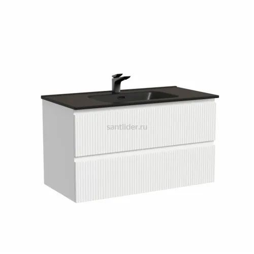 Тумба подвесная SANCOS Snob T 890х445х500, c двумя ящиками оснащенными доводчиками, Bianco,SNT90W