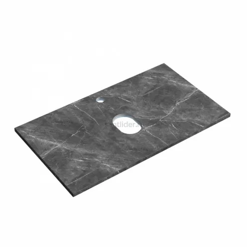 Столешница для ванной комнаты SANCOS 800х460 с отверстием под смеситель, цвет black sky, артикул TT80A1X, TT80A1X