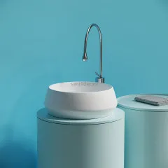 Раковина накладная круглая CERAMICANOVA Maya, 400x400x140, цвет белый матовый, CN12004MW