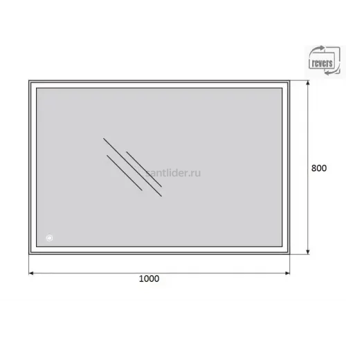 Зеркало BelBagno SPC-GRT-1000-800-LED-TCH