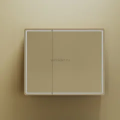 Зеркальный шкаф SANCOS для ванной комнаты SANCOS Mirror 890x150х740 мм, с LED подсветкой, цвет дуб чарльстон, MI90ECH