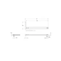 Душевая перегородка BelBagno UNO-L-1-TB-90-GR-GM профиль оружейная сталь, стекло серое