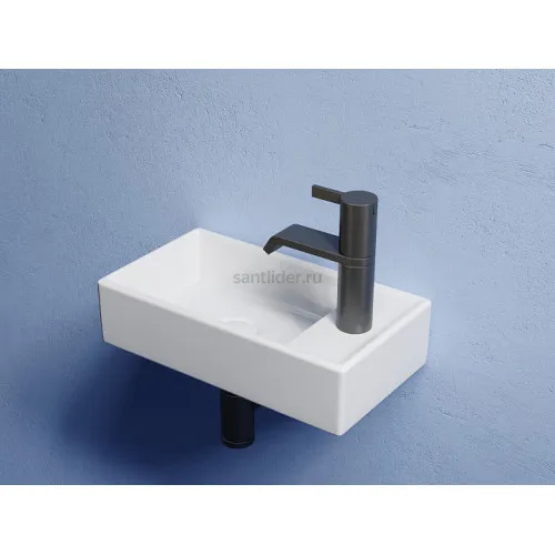 Умывальник CERAMICANOVA Element подвесной прямоугольный (чаша слева, отверстие под смеситель справа) CN6051L