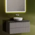 Тумба подвесная SANCOS Snob T, Doha Soft 995х445х500, под столешницу без отверстия под смеситель, цвет Black Sky, SNT100SM