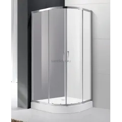 Душевой уголок Cezares MOLVENO-R-2-100-P-Cr, 100х100х195, профиль хром, стекло Punto матовое