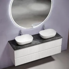 Столешница для ванной комнаты SANCOS из керамогранита SANCOS Black Sky 1400х460 c отверстием под смеситель,TT140A1X