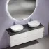 Столешница для ванной комнаты SANCOS из керамогранита SANCOS Black Sky 1400х460 c отверстием под смеситель,TT140A1X