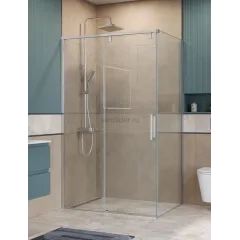 Душевой уголок 120*80см BelBagno SOFT_CLOSE-1-AH-1-120/80-C-Cr профиль хром, стекло прозрачное