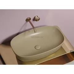 Умывальник CERAMICANOVA Element чаша накладная овальная (цвет Капучино Матовый) CN6049MC