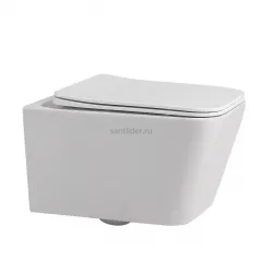 Комплект подвесной унитаз ABBER Rechteck AC1201 белый с инсталляцией AC0105 и кнопкой AC0120MCH матовый хром
