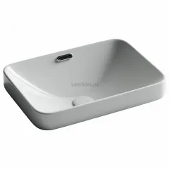 Раковина встраиваемая сверху CERAMICANOVA Element с отверстием слива - перелива прямоугольной формы CN6078
