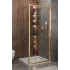 Душевой уголок Cezares MOLVENO-AHF-31-100/90-C-BORO-IV, 100х90х195, профиль брашированное золото, прозрачное стекло