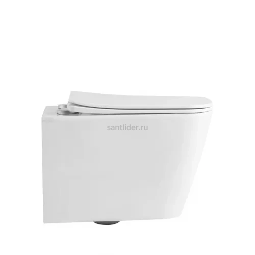 Унитаз подвесной безободковый с сиденьем и смывом TORNADO BelBagno KRAFT-TOR BB7106CH-TOR/SC