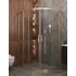 Душевой уголок Cezares MOLVENO-RH-2-110/90-C-BORO-IV, 110х90х195, профиль брашированное золото, прозрачное стекло