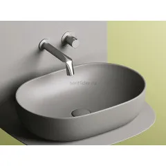 Умывальник CERAMICANOVA Element чаша накладная овальная (цвет Антрацит Матовый) CN6047MH