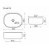 Умывальник CERAMICANOVA Element чаша накладная овальная 460x350x155 мм CN6018