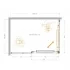 Душевой уголок Cezares LUX-AH-FS-11-130/90-C-GM, 130х90х195, профиль оружейная сталь, стекло прозрачное