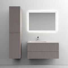 Тумба подвесная SANCOS под раковину Snob T левая, Doha Soft 995х445х500, SNT100LSM