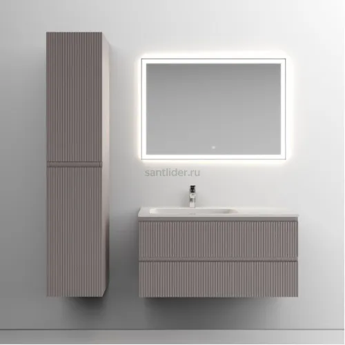 Тумба подвесная SANCOS под раковину Snob T левая, Doha Soft 995х445х500, SNT100LSM