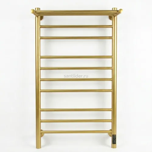 Полотенцесушитель электрический с/т Comfysan Luce EC-10 100/50 с полкой, MAT GOLD RAL
