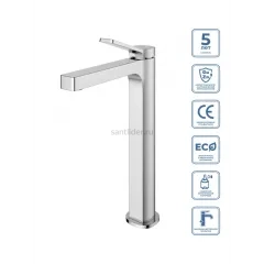 Смеситель BelBagno для накладной раковины, без донного клапана ALBANO-LMC-CRM-W0