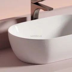 Раковина накладная овальной формы CERAMICANOVA Twist цвет белый, CN12001