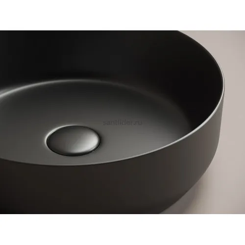 Умывальник CERAMICANOVA Element чаша накладная круглая  390 мм (цвет Чёрный Матовый) CN6022MB
