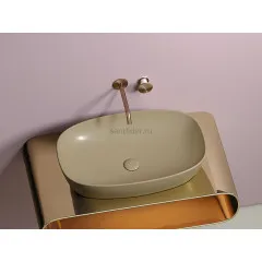 Умывальник CERAMICANOVA Element чаша накладная овальная (цвет Капучино Матовый) CN6049MC