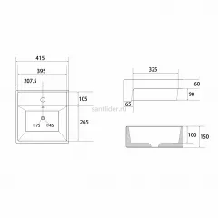 Раковина накладная ABBER Rechteck AC2208MCG светло-зеленая матовая
