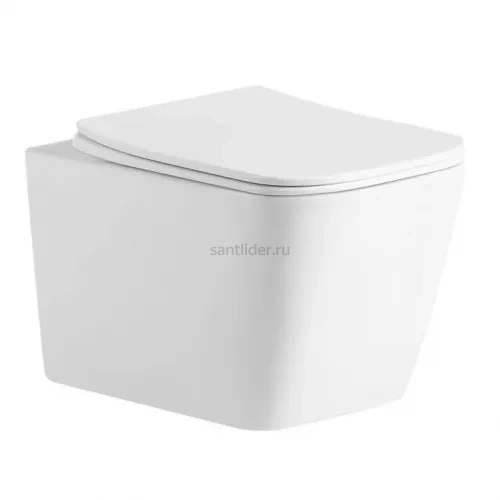 Унитаз подвесной безободковый с сиденьем и смывом TORNADO BelBagno KRAFT-TOR BB7106CH-TOR/SC
