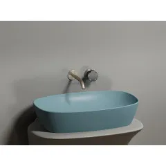 Умывальник CERAMICANOVA Element чаша накладная овальная (цвет Зеленый Матовый) CN6049MLG