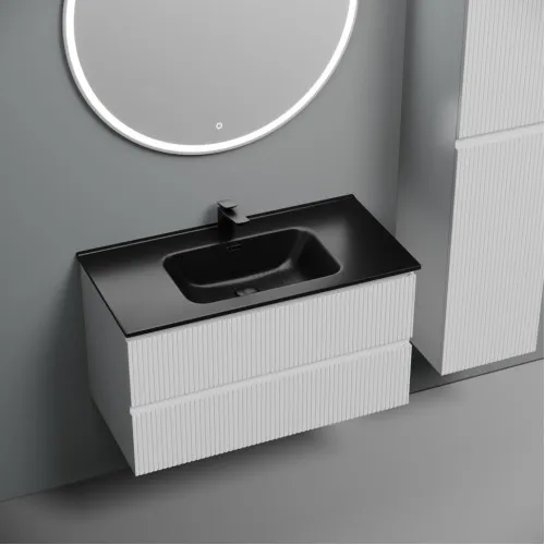 Тумба подвесная SANCOS Snob T 890х445х500, c двумя ящиками оснащенными доводчиками, Bianco,SNT90W