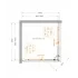 Душевой уголок Cezares RELAX-304-A-2-100-C-GM, 100х100х200, профиль оружейная сталь, прозрачное стекло