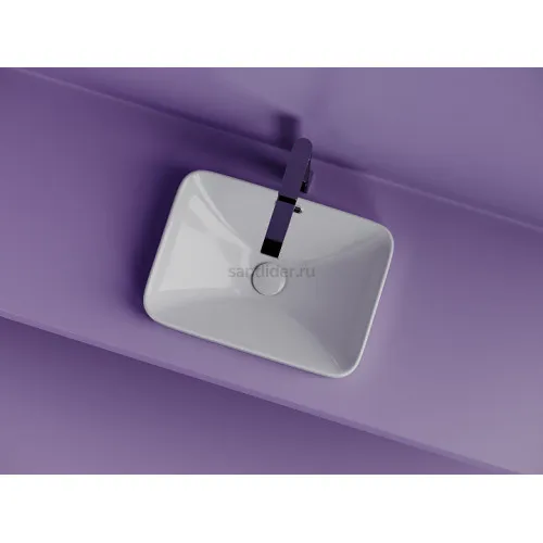 Раковина встраиваемая сверху CERAMICANOVA Element с отверстием слива - перелива прямоугольной формы CN6078