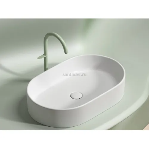 Умывальник CERAMICANOVA Element чаша накладная овальная (цвет Белый Матовый) CN6048MW