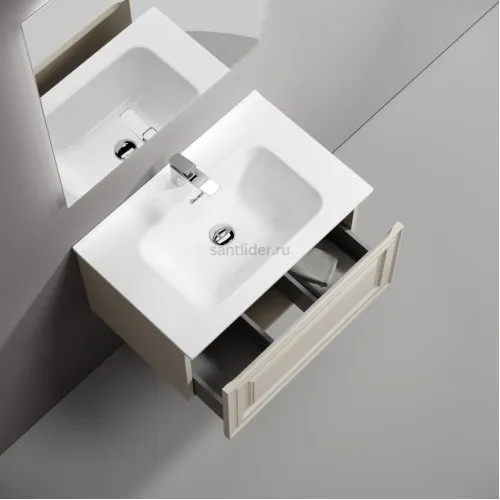 Тумба подвесная SANCOS Very 690х445х406, c одним ящиком оснащенным доводчиками, Beige Soft ,VR70CE