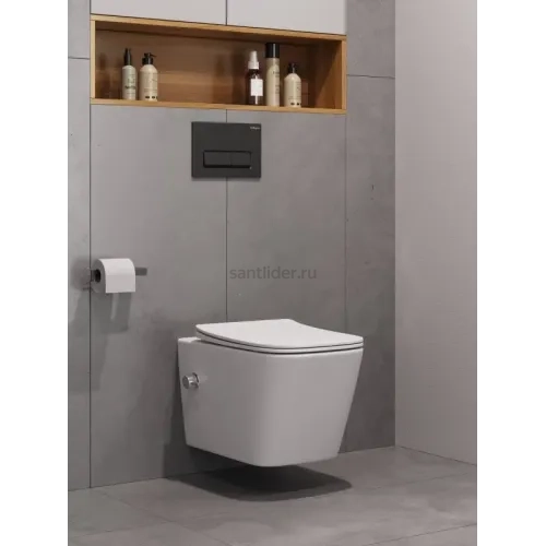 Унитаз подвесной безободковый с сиденьем и функцией биде TORNADO BelBagno KRAFT-TOR BB7106CH-TOR-BS/SC