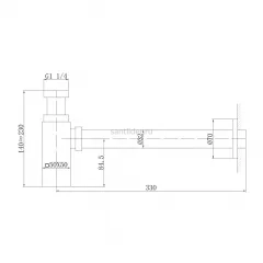 Сифон для раковины ABBER AF0031G золото матовое